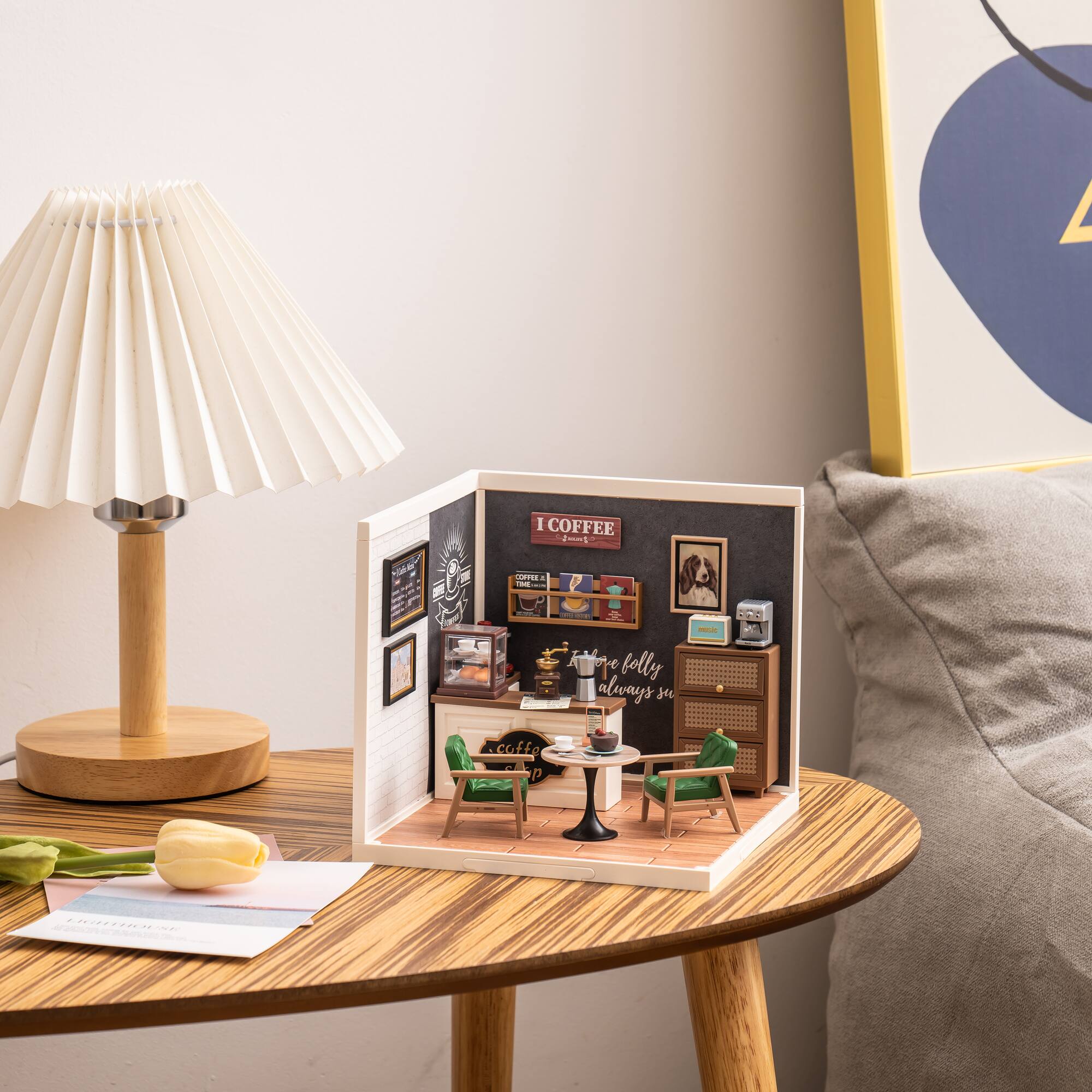 Rolife Super Creator Breezy Time Cafe DIY Miniature Kit